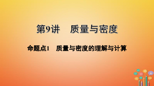 福建省中考物理一轮复习 质量与密度命题点质量与密度的理解与计算 课件