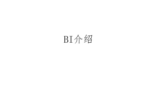 商业智能BI讲解