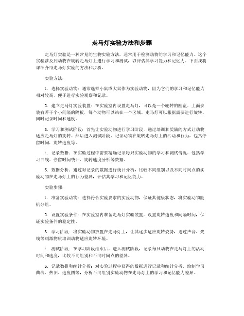 走马灯实验方法和步骤