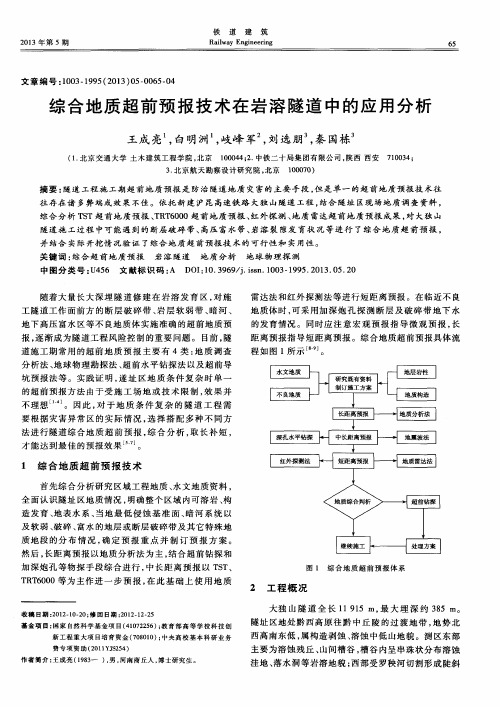 综合地质超前预报技术在岩溶隧道中的应用分析