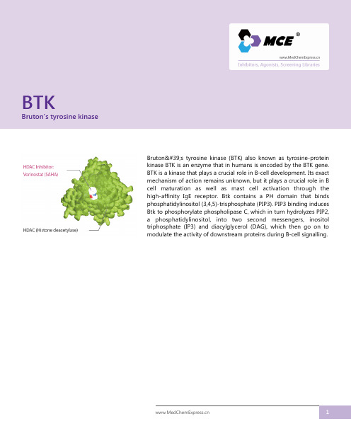 Bruton's_tyrosine_kinase抑制剂_激动剂_MCE