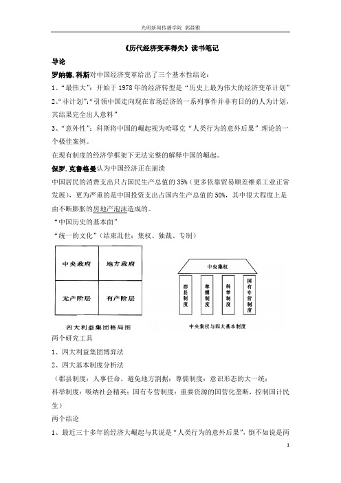 《历代经济变革得失》读书笔记