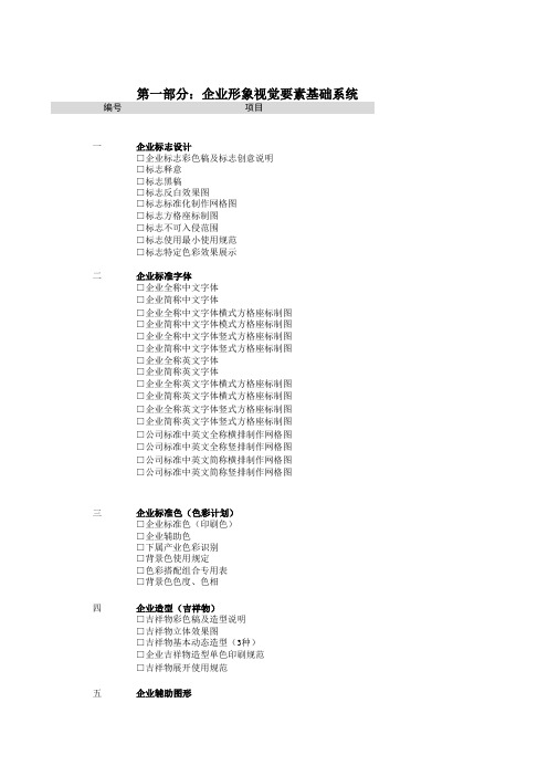 vis清 单
