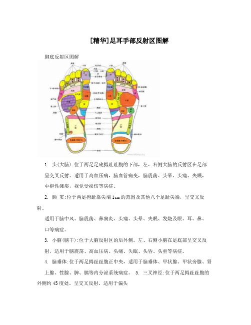 [精华]足耳手部反射区图解