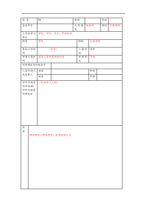 入党积极分子培养教育考察登记簿.doc