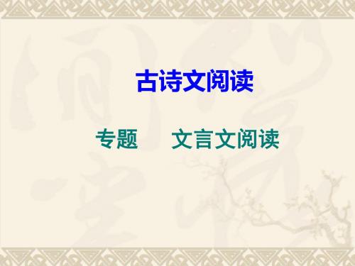 九年级语文中考复习专题 文言文阅读课件(87张PPT)