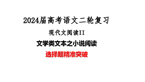 04 文学类文本之小说阅读选择题精准突破-2024年高考语文二轮复习之现代文阅读(全国通用)