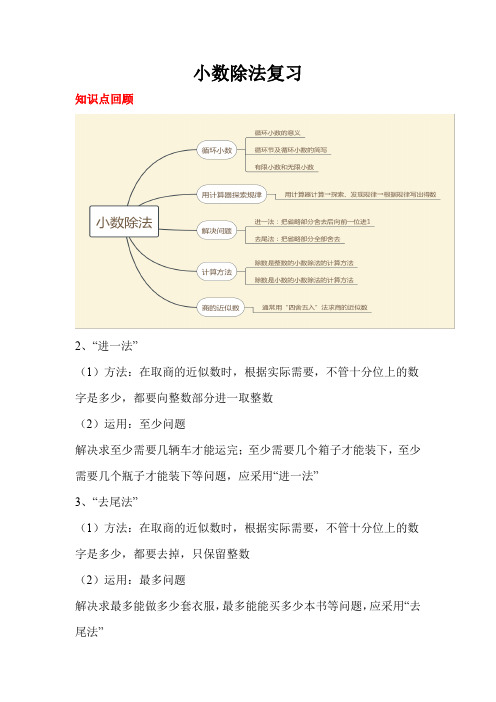 人教版五年级上册数学第三单元：小数除法复习