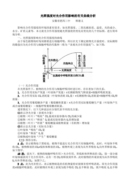 光照强度对光合作用的影响