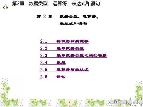 精品课件-JAVA语言程序设计教程(张席)-第2章