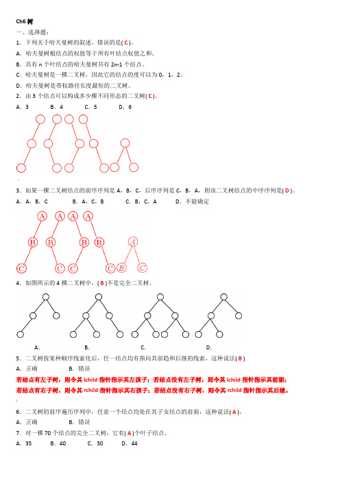 数据结构Ch6习题答案