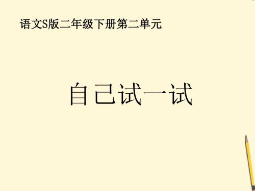 二年级语文下册 自己试一试课件 语文S版