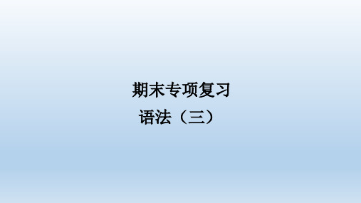 人教版英语九年级(全一册)期末专项复习：语法(三)  课件(共16张PPT)