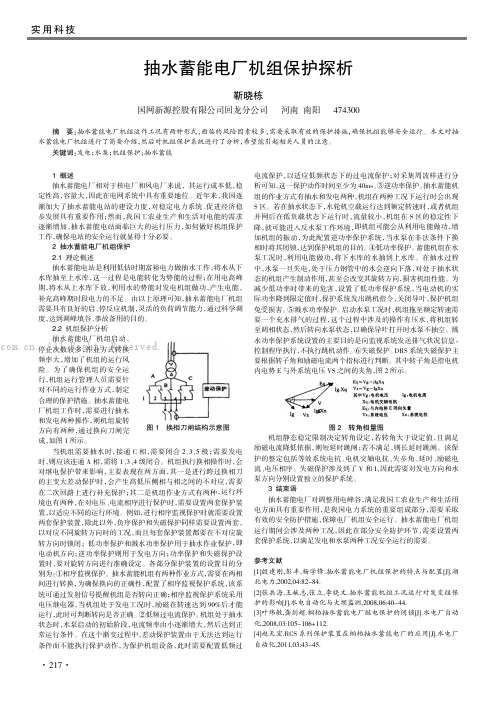 抽水蓄能电厂机组保护探析