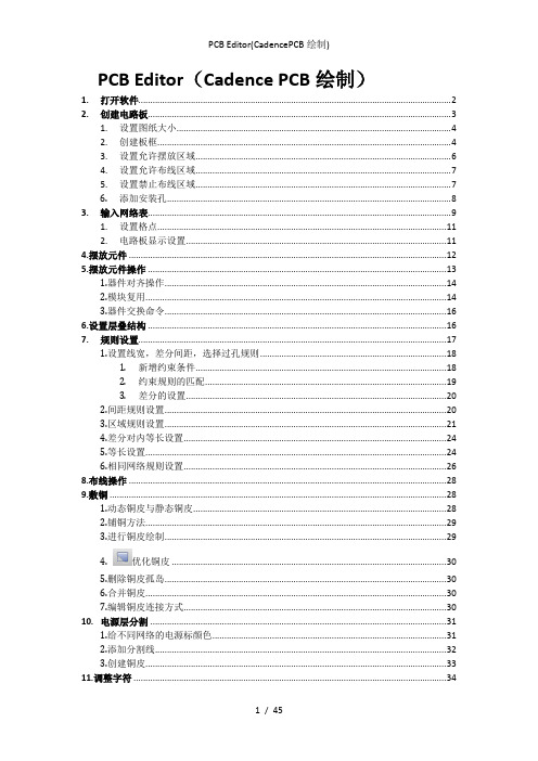 PCB Editor(CadencePCB绘制)