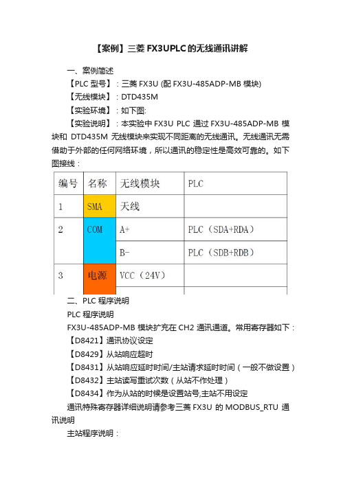 【案例】三菱FX3UPLC的无线通讯讲解