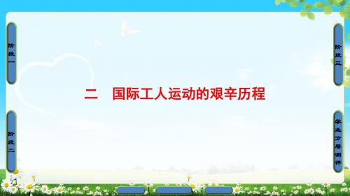 2018年人民版历史必修1 专题8 2 国际工人运动的艰辛历程