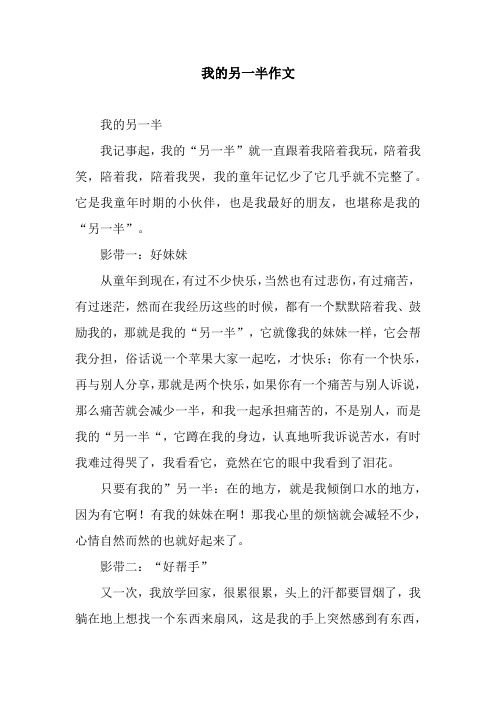 我的另一半作文