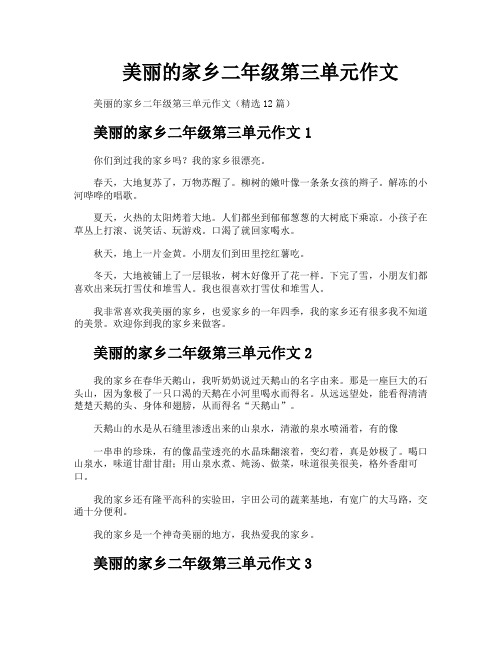 美丽的家乡二年级第三单元作文