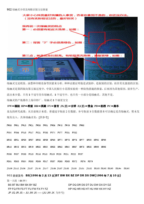 902绿幽灵冠号介绍及肉眼识别方法探索