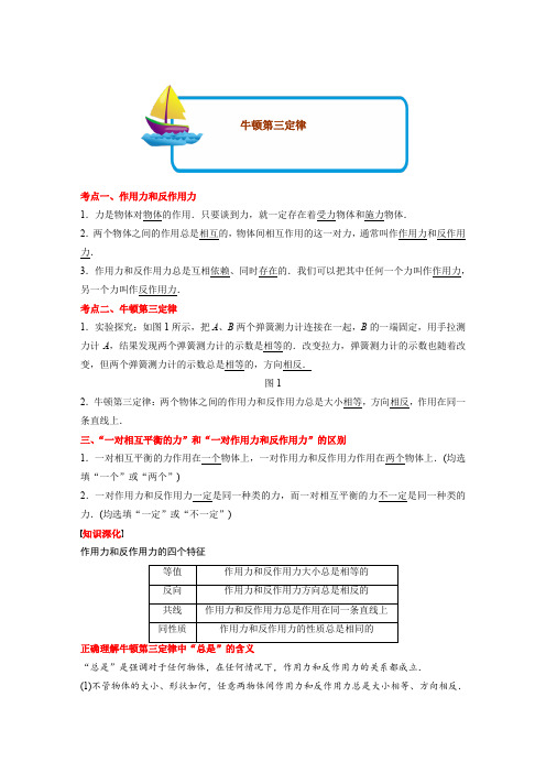 牛顿第三定律