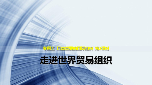 高中政治选修3精品课件4：5.3 走进世界贸易组织