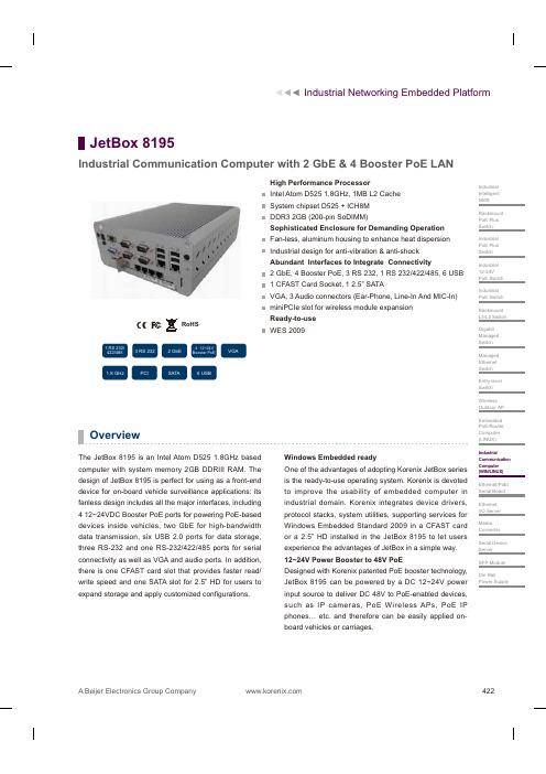 迪芬特科技 JetBox 8195 产品说明书