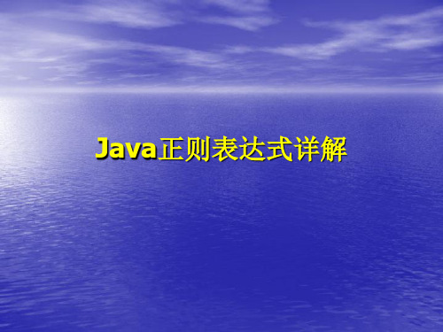 Java正则表达式PPT资料49页