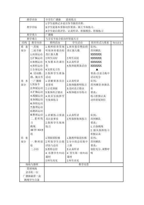 中学生广播操 ——赵静