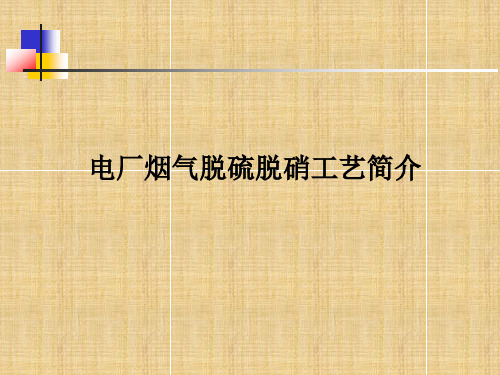 电厂烟气脱硫脱硝工艺简介演示