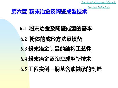 第六章  粉末冶金及陶瓷成型技术