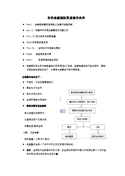 有色金属国际贸易操作实务