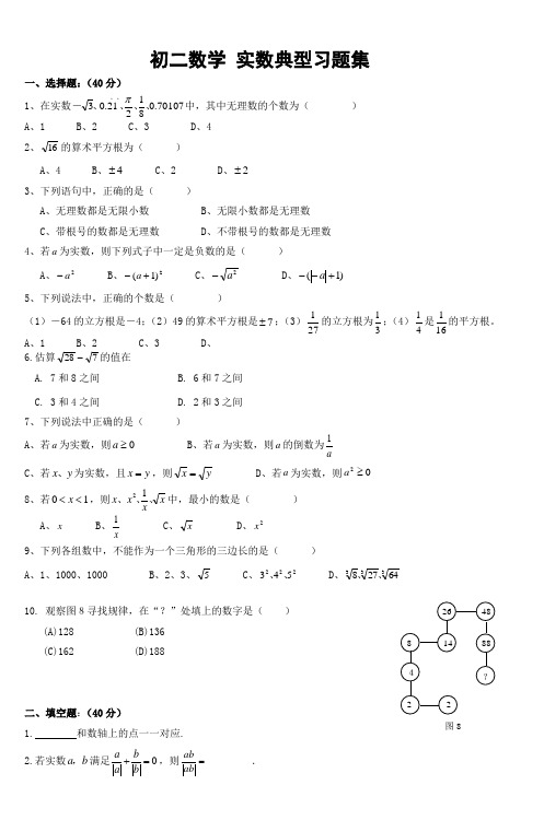 初二数学实数典型习题集