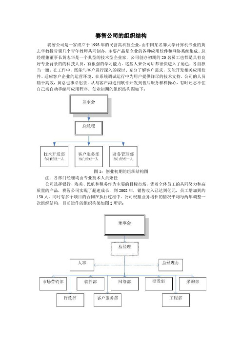 赛智公司的组织结构