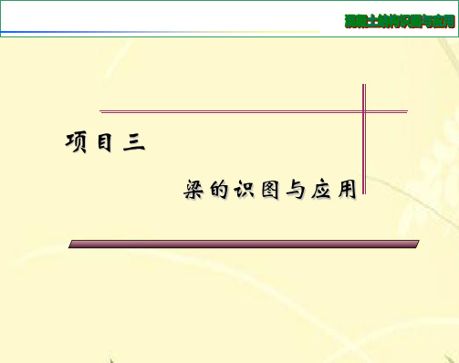 钢筋混凝土平法施工图识读 3.1  梁的平法制图规则