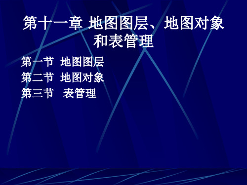 Mapinfo教学课件11第十一章 地图图层、地图对象和表管理