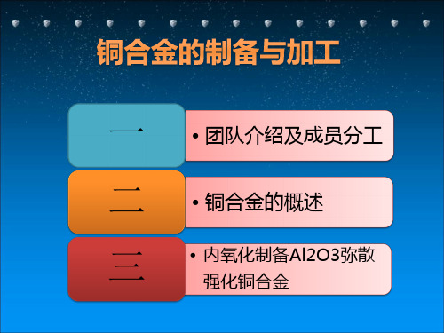 铜合金的制备与加工