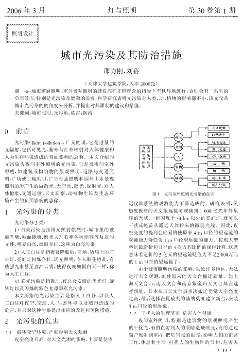 城市光污染及其防治措施