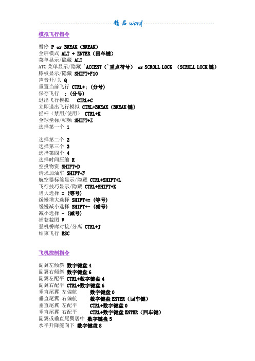 微软模拟飞行10攻略基本操作指南