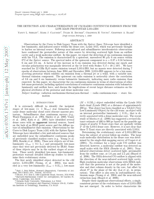 The Detection and Characterization of cm Radio Continuum Emission from the Low-mass Protost