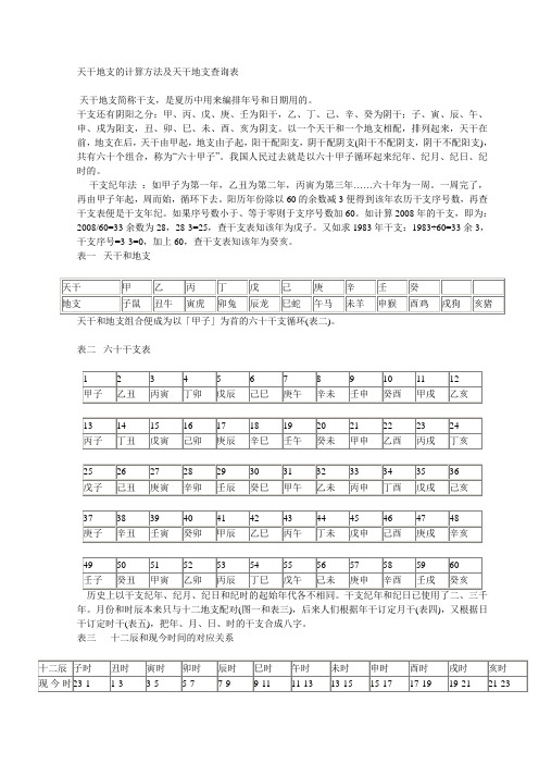 天干地支的计算方法及天干地支查询表[1]