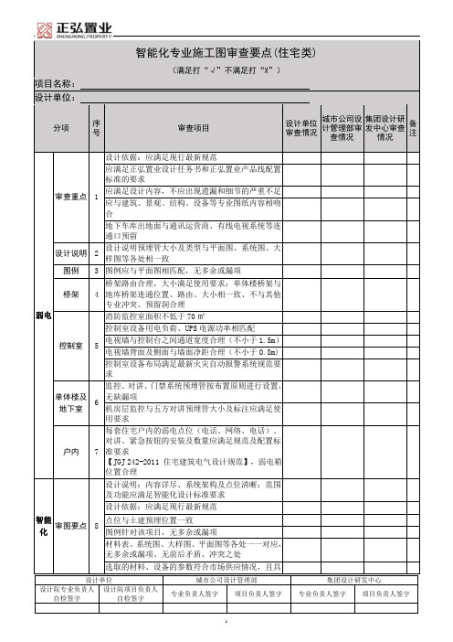 施工图审查要点—智能化