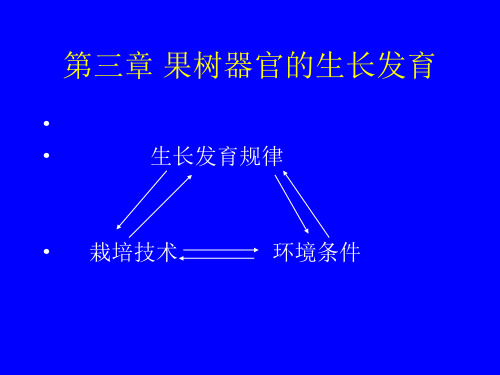 果树器官的生长发育.ppt