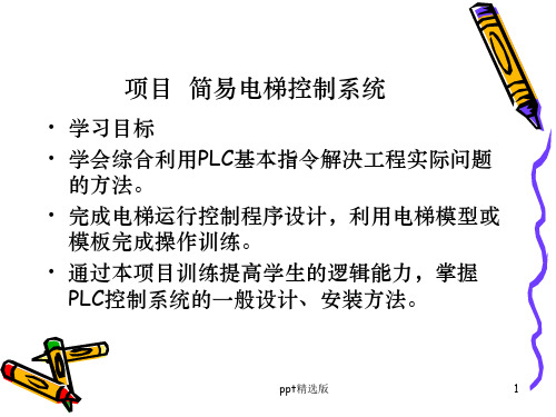 PLC 简易电梯控制系统ppt课件