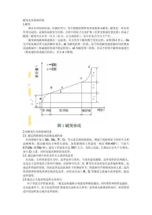 蠕变及其影响因素