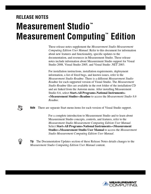 Measurement Studio Measurement Computing Edition 安