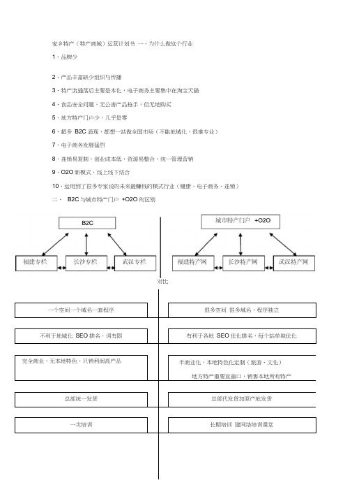 土特产(特产商城)电子商务运营推广营销方案