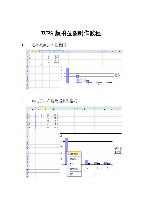 WPS柏拉图制作过程