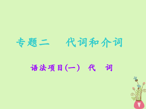 高考英语一轮复习语法专项专题二代词和介词语法项目(一)代词课件北师大版