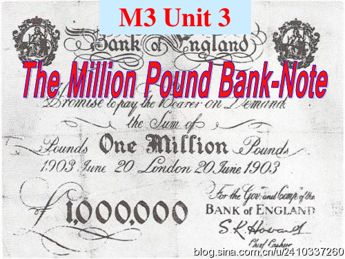 高中英语必修三unit3-the-million-pound-bank-note-warming-u